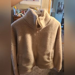 CREAM SHERPA ZIP JACKET